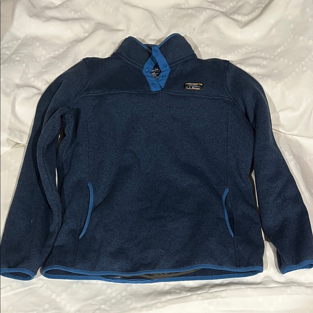 L.L. Bean Navy Fleece Pullover